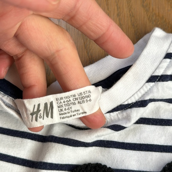 H&M Toddlers Mickey LS Striped Tee - Picture 3 of 5